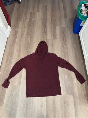 Faherty Maroon Hooded Pullover Sweatshirt
